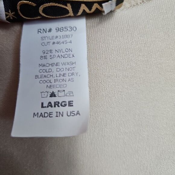 Creative Design works Top Women's Large beige stretch Nylon blend USA - Picture 3 of 9